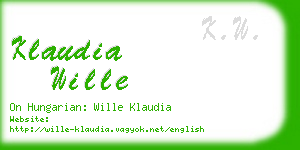 klaudia wille business card